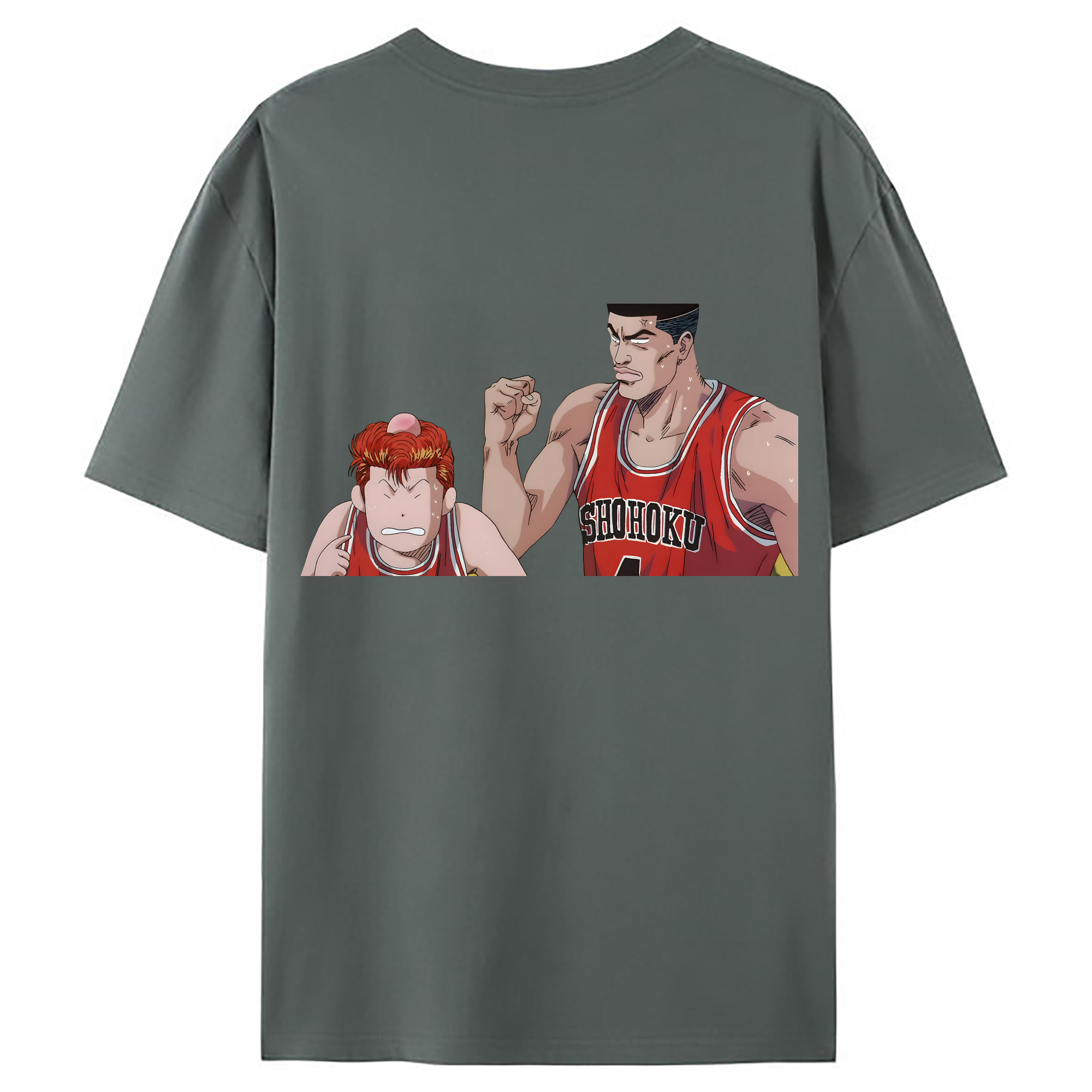 （画像用） SLAM DUNK／スラムダンク 綿100％ メンズ半袖Tシャツ（バックプリント） 通気性